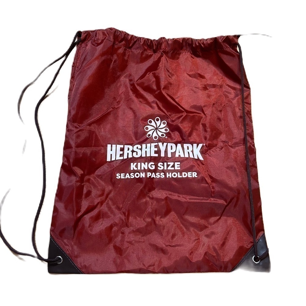Hershey Park Cinch Bag Backpack King Size Passholder Brown Pennsylvania